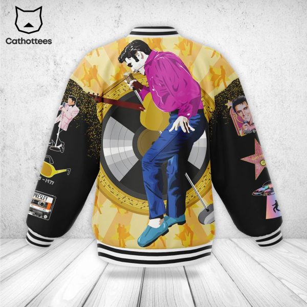 Elvis Presley King Of Rock And Roll Baseball Jacket