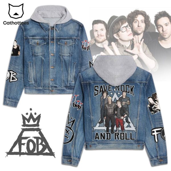 Fall Out Boy Save Rock And Roll Hooded Denim Jacket