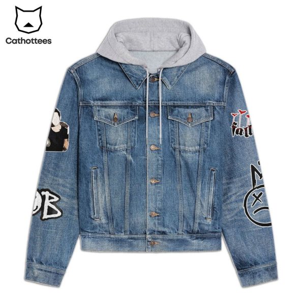 Fall Out Boy Save Rock And Roll Hooded Denim Jacket