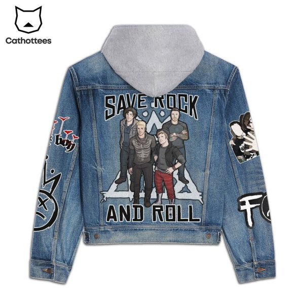 Fall Out Boy Save Rock And Roll Hooded Denim Jacket