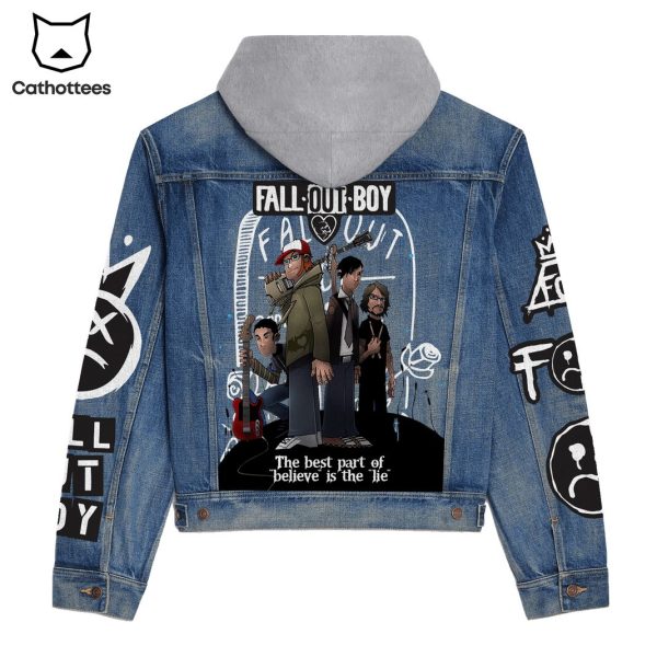 Fall Out Boy The Best part Of Believe Is The Lie Hooded Denim Jacket