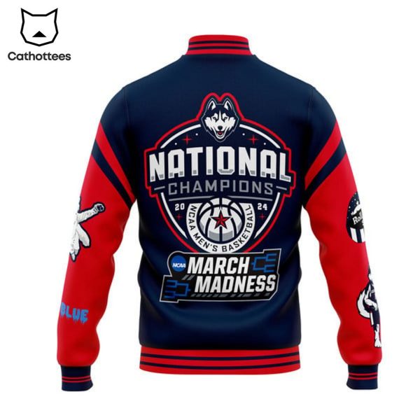 Final Four UConn Huskies National Champions 2024 March Madness Baseball Jacket