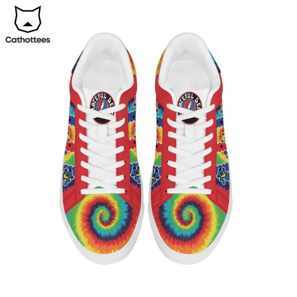 Grateful Dead Design Red Stan Smith Shoes