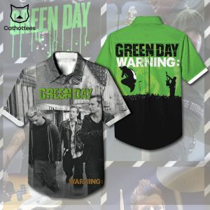 Green Day Warning Album Cover Hawaiian Shirt