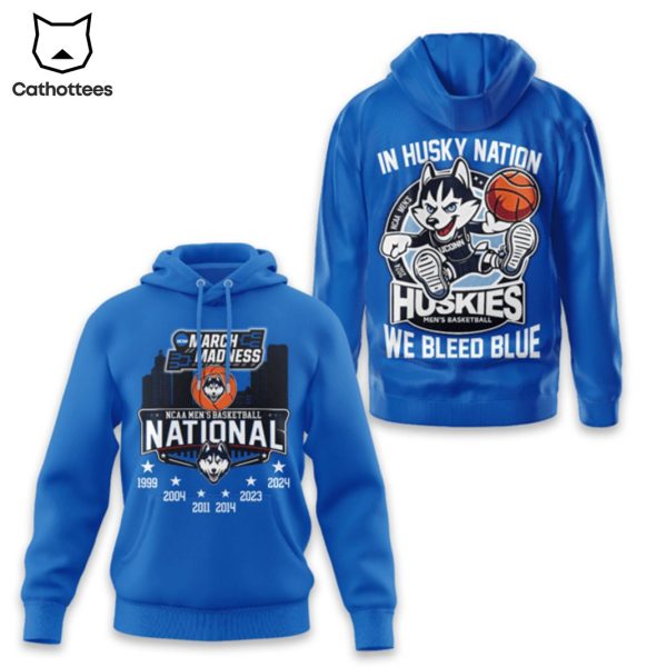 In Husky Nation We Bleed Blue UConn Huskies Hoodie