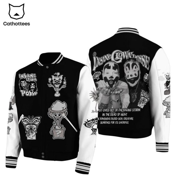 Insane Clown Posse Past Lives Out Of The Raging Storm In The Dead Of Night Baseball Jacket