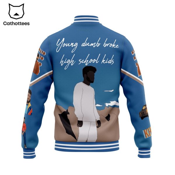 Khalid Young Dumb & Broke Lyrics Baseball Jacket