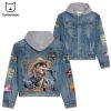 George Strait You Can Lead A Heart To Love But You Cant Make It Fall Hooded Denim Jacket