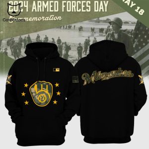 Milwaukee Brewers 2024 Armed Forces Day Design Hoodie