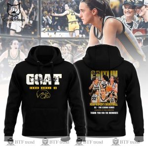 NCAA Women Basketball All-Time Leading Scorer Caitlin Clarks Iowa Hawkeyes Thank You For The Memories Hoodie