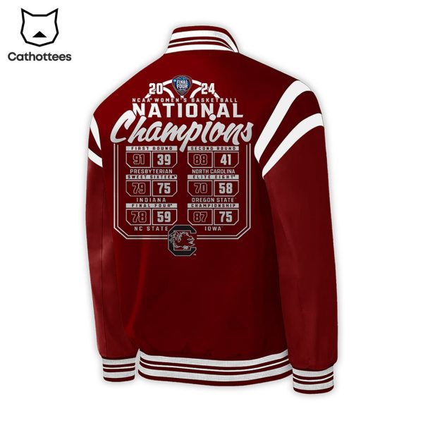 NCAA Women Basketball National 2024 Champs South Carolina Gamecock Baseball Jacket