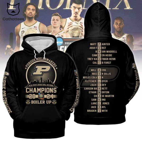 Purdue Boilermaker NCAA Men Basketball National Champions 2024 Boiler Up Hoodie