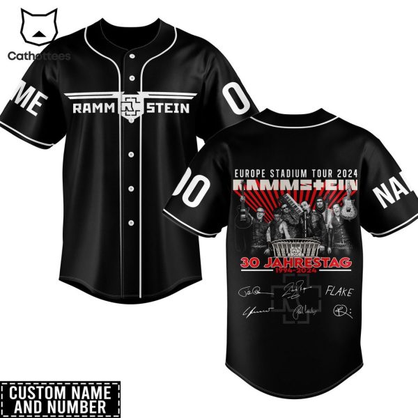 Rammstein Europe Stadium Tour 2024 30 Jahrestag 1994-2024 Signature Baseball Jersey
