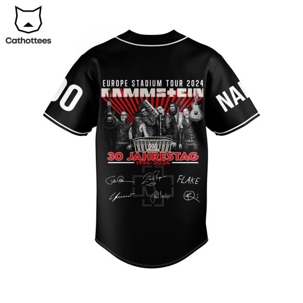 Rammstein Europe Stadium Tour 2024 30 Jahrestag 1994-2024 Signature Baseball Jersey