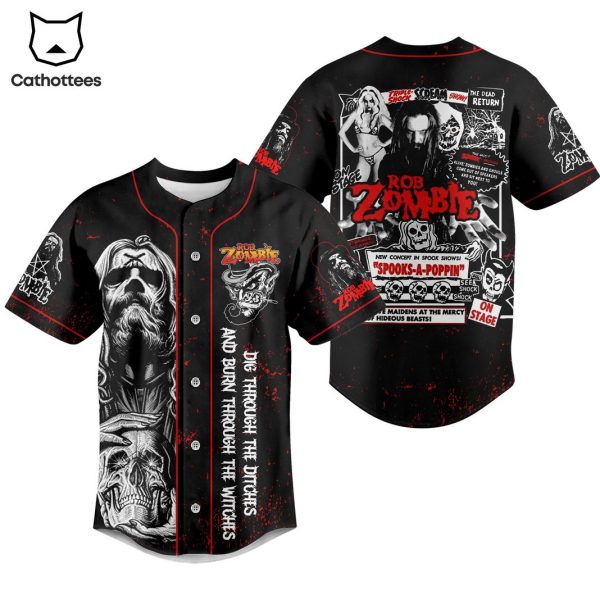 Rob Zombie New Concept In Spook Showsi Spooks A Poppin Baseball Jersey