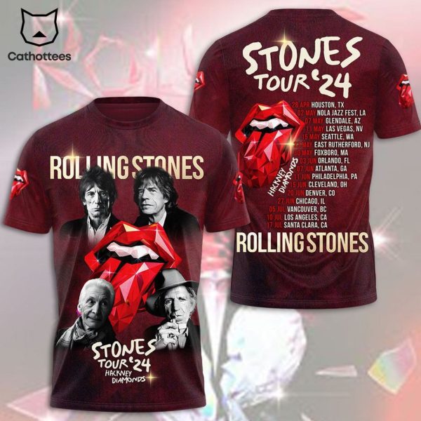 Rolling Stones Tour 24 Hackney Diamonds Special Design 3D T-Shirt