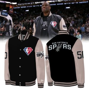 San Antonio Spurs Basketball David Robinson 50 Baseball Jacket