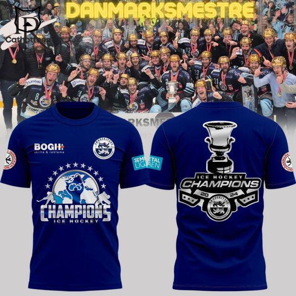 Sonderjyske Ishockey Ice Hockey Champions 2024 T-Shirt 3D
