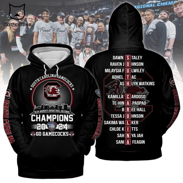 South Carolina Gamecocks Women Basketball Champions 2024 Go Gamecocks Hoodie