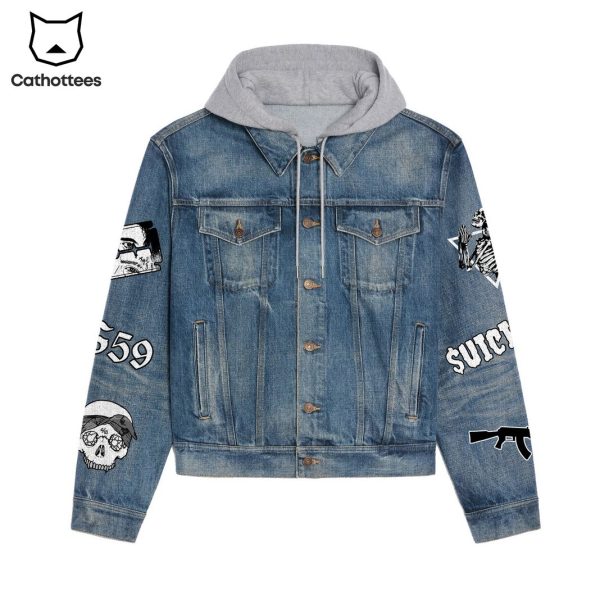 Suicideboys Live Fast Die Whenever Hooded Denim Jacket