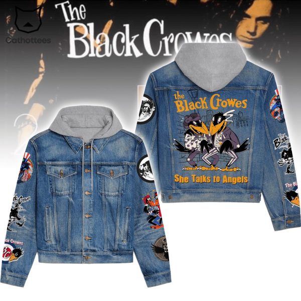 The Black Crowes She Talks To Angels Hooded Denim Jacket