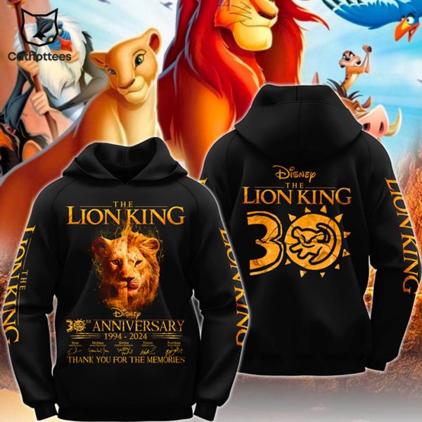 The Lion King 30 Anniversary 1994-2024 Signature Thank You For The Memories Hoodie