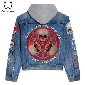 Thirty Seconds To Mars The Seasons Tour Hooded Denim Jacket