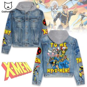 To Me My X-Men Hooded Denim Jacket