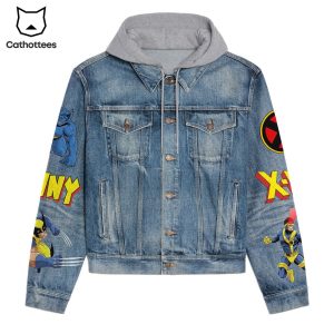 To Me My X-Men Hooded Denim Jacket