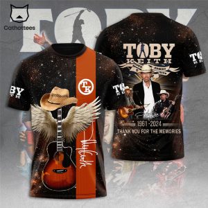 Toby Keith 1961-2024 Siganture Thank You For The Memories 3D T-Shirt