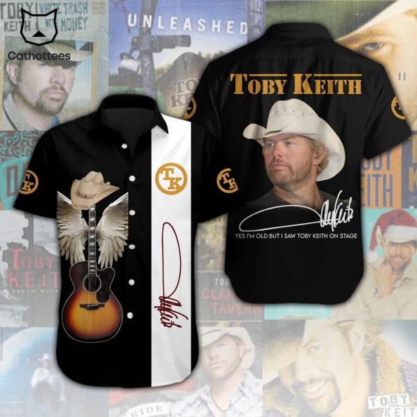 Toby Keith Siganture Yes Im Old But I Saw Toby Keith On Stager Hawaiian Shirt