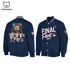 UConn Huskies NCAA 2024 Mens Four Final Four Baseball Jacket