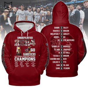 Undefeated 2024 Go Gamecocks NCAA Women Basketball National Champions Hoodie