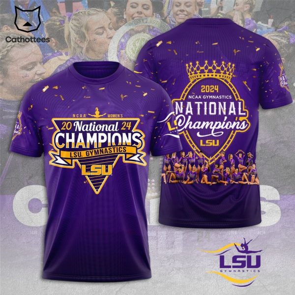 2024 National Champions LSU Gymnastics Design 3D T-Shirt