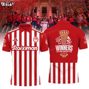 2024 UEFA Europa Conference League WINNERS Olympiakos F.C Design Polo Shirt