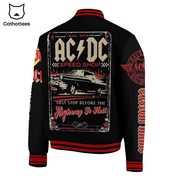 AC DC Blow Up Your Video Baseball Jacket