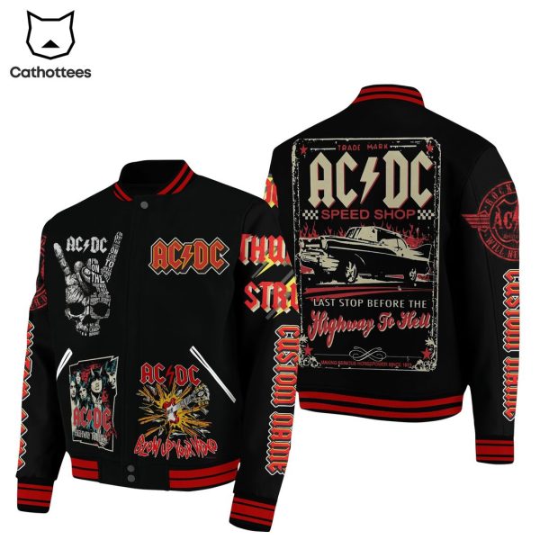 AC DC Blow Up Your Video Baseball Jacket