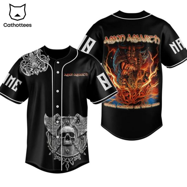 Amon Amarth Metal Crushes All Tour 2024 Baseball Jersey