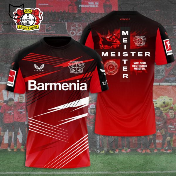 Bayer Leverkusen Wir Sind Deutscher Meister 2024 Design 3D T-Shirt