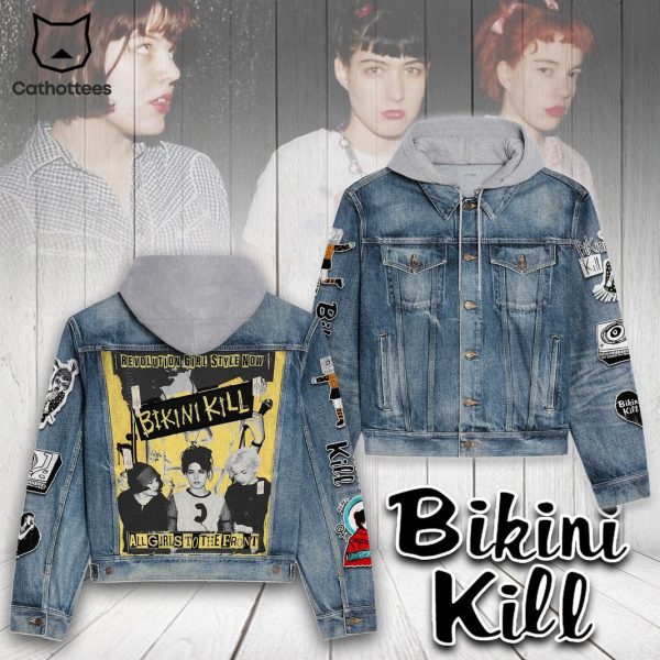 Bikini Kill Revolution Girl Style Now Hooded Denim Jacket