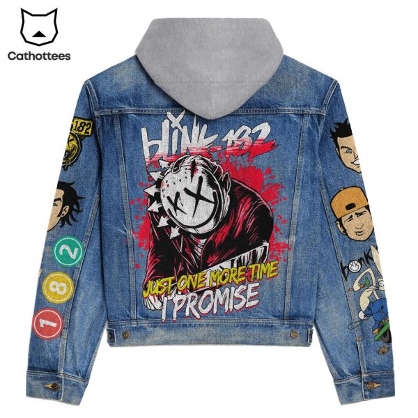 Blink 182 Just One More Time Ipromise Hooded Denim Jacket