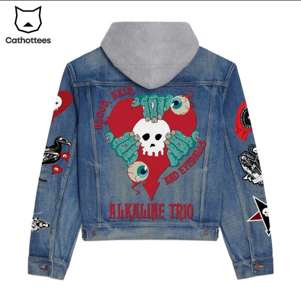 Blood Hair And Eyeballs Alkaline Trio Hooded Denim Jacket