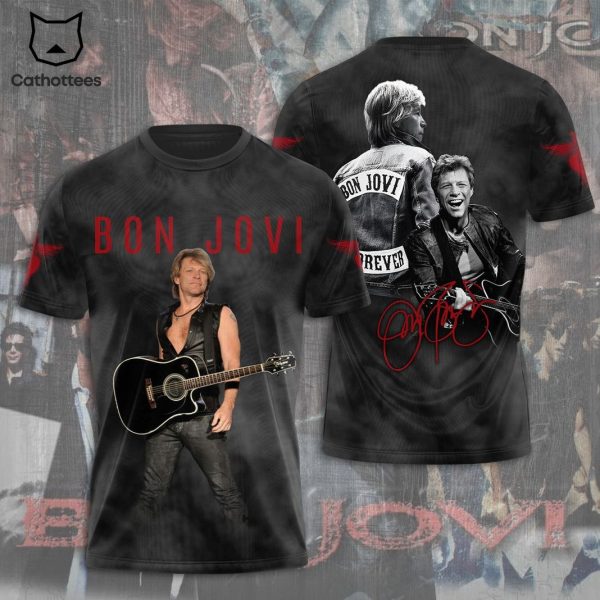 Bon Jovi Forever Design Signature 3D T-Shirt