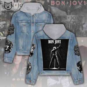 Bon Jovi Hooded Denim Jacket