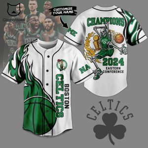 Boston Celtics Champions 2024 Eastern Conference White Baseball Jersey