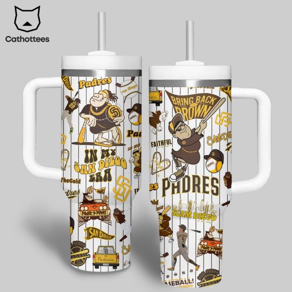 Bring Back Brown San Diego Padres Tumbler With Handle And Straw