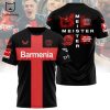 Bundesliga Deutscher Meister Bayer Leverkusen 2023-2024 Design Red 3D T-Shirt