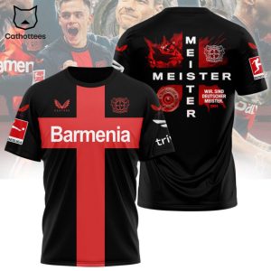 Bundesliga Deutscher Meister Bayer Leverkusen 2023-2024 Design 3D T-Shirt