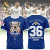 Campeones Laliga 2023-2024 Real Madrid Signature White 3D T-Shirt