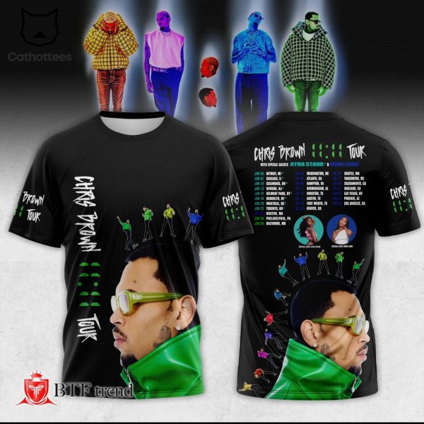 Chris Brown Tour 2024 ? The 11_11 Tour Design 3D T-Shirt